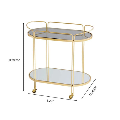Cyan Design 10838 Motif Bar Cart - Gold