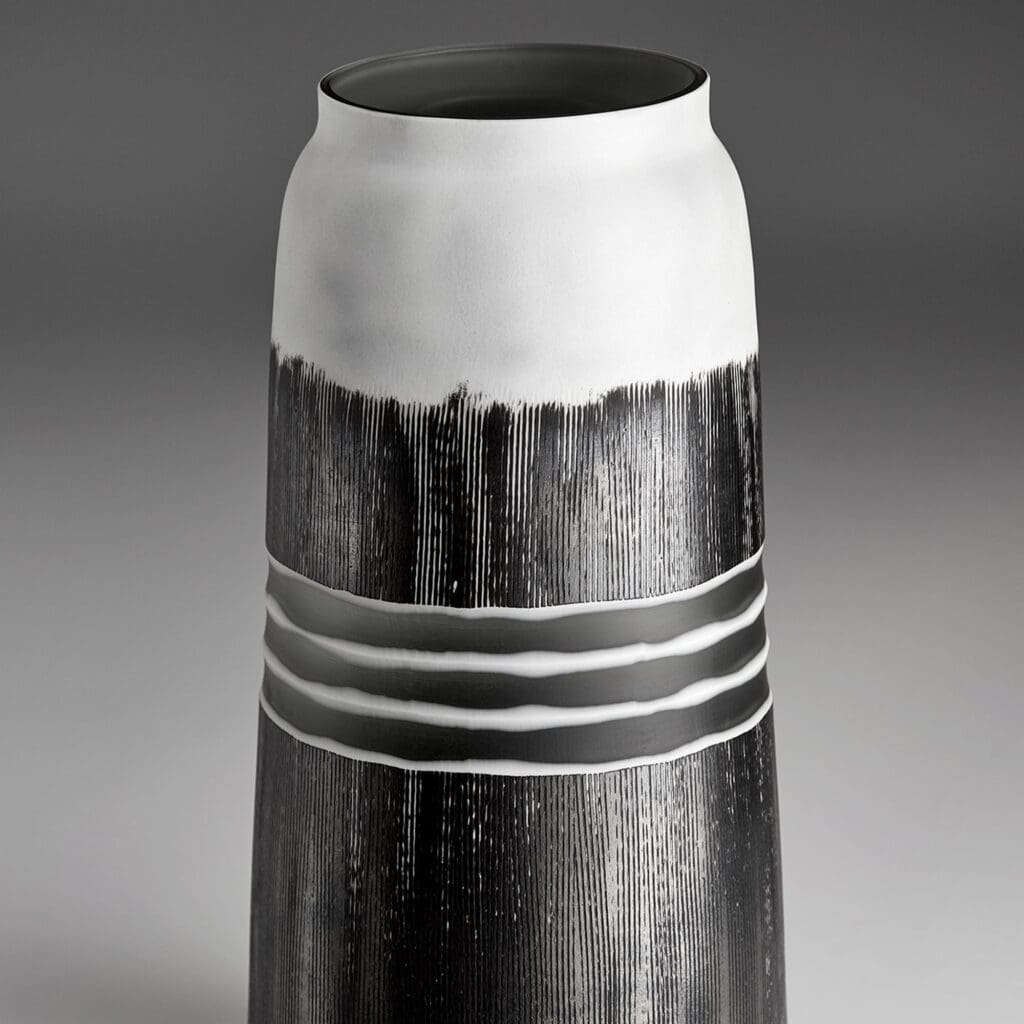 Cyan Design 10855 Borneo Vase - Black And White - Small