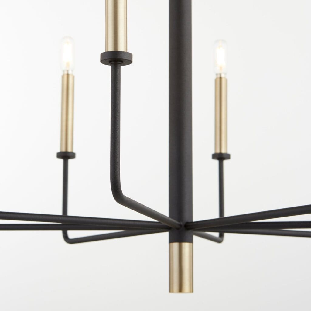 Cyan Design 10967 Apollo Chandelier - Noir & Aged Brass - Small