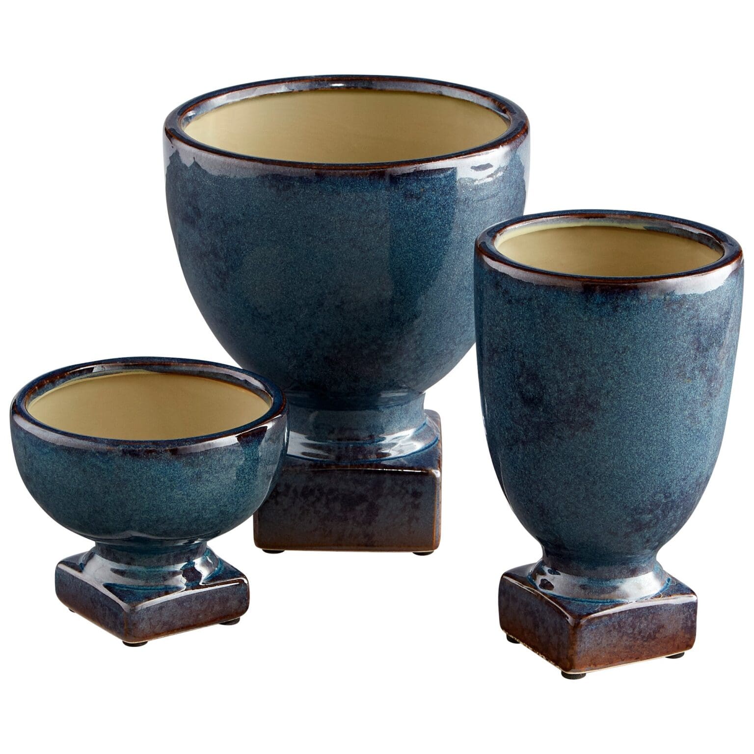 Cyan Design 11045 Big Sky Planter - Blue Glaze - Small