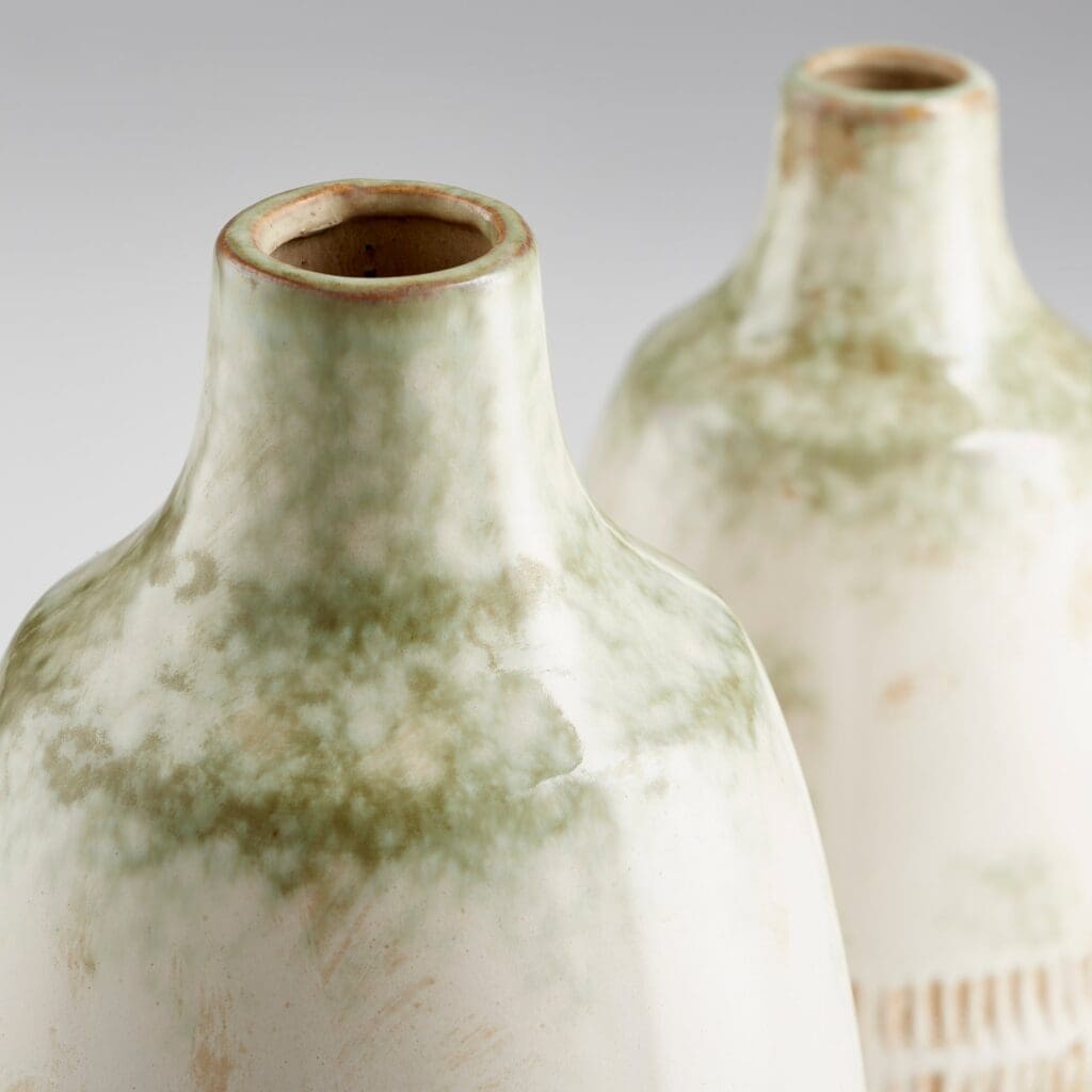 Cyan Design 11050 Yukon Vase - Olive Pearl Glaze - Large