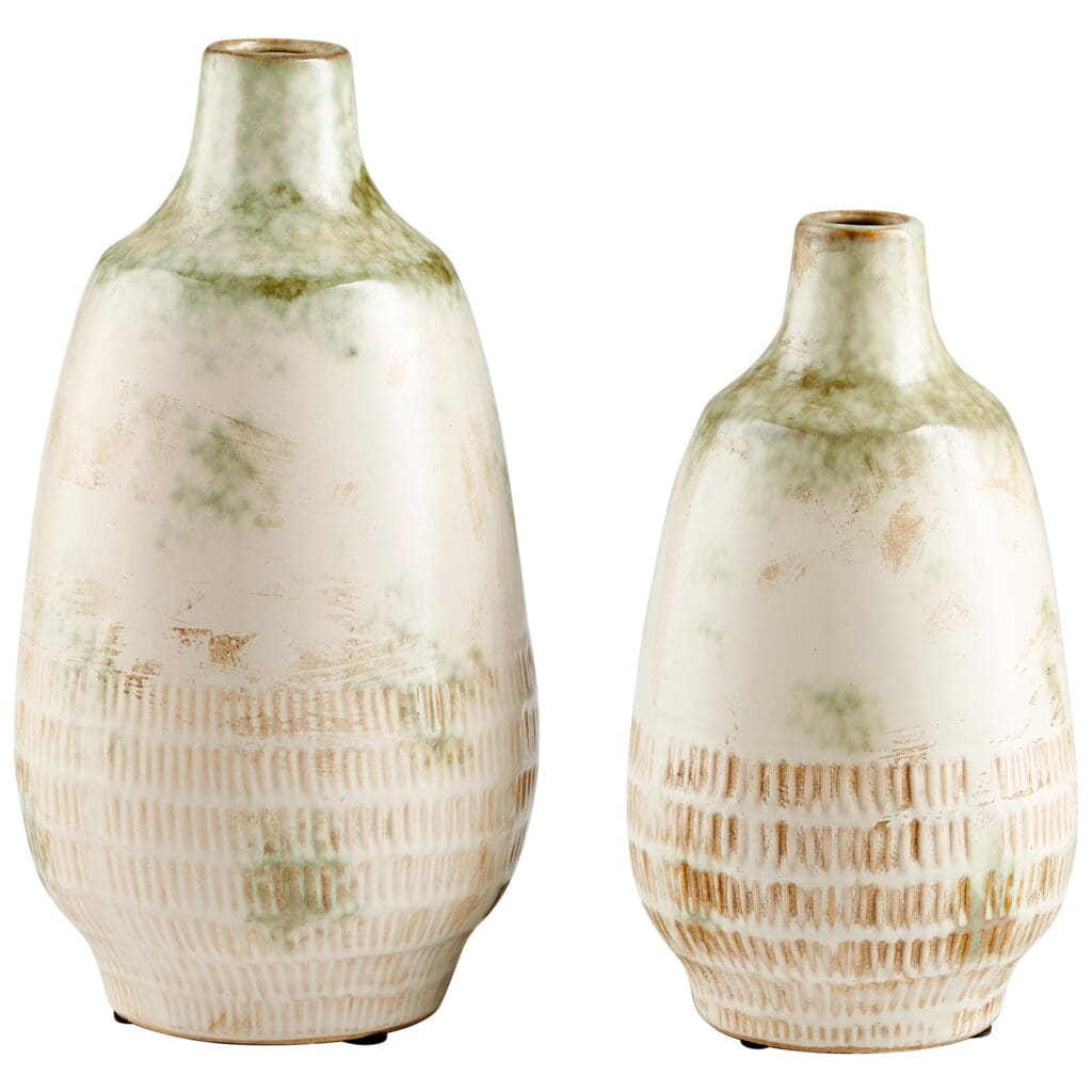 Cyan Design 11050 Yukon Vase - Olive Pearl Glaze - Large