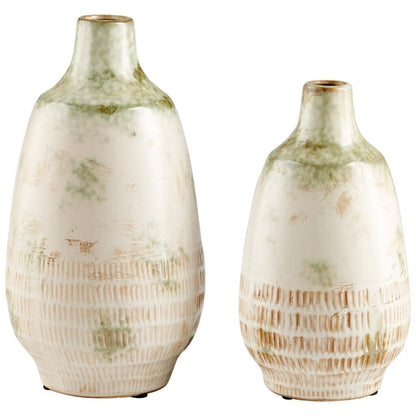 Cyan Design 11050 Yukon Vase - Olive Pearl Glaze - Large