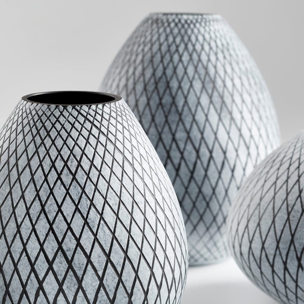 Cyan Design 11095 Bozeman Vase - Frosted Grey - Large