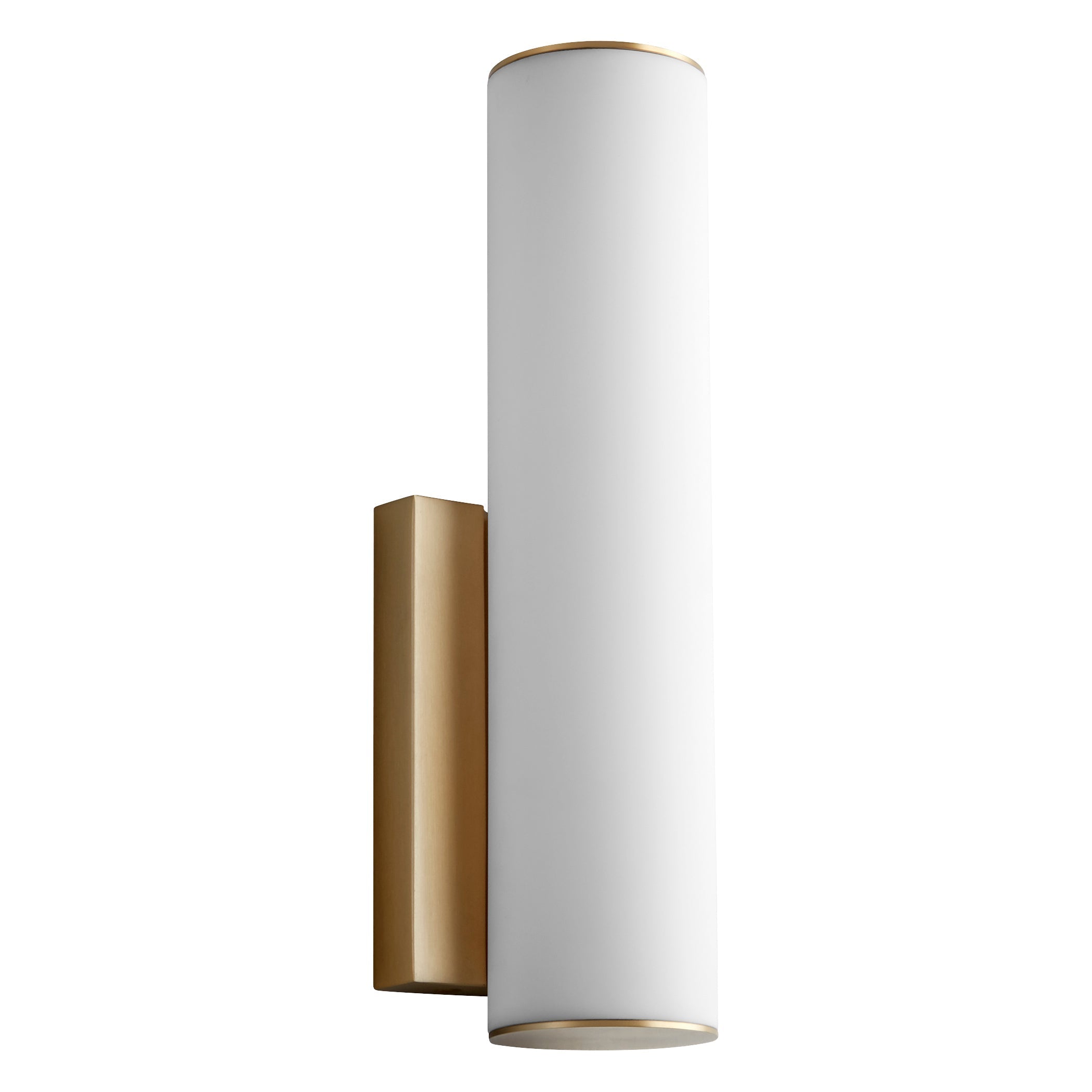 Oxygen Fugit 3-5010-40 Cylinder Wall Sconce Light 12 Inch, 3000K - Aged Brass