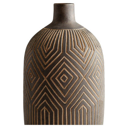 Cyan Design 11123 Dark Labyrinth Vase - Grey - Large