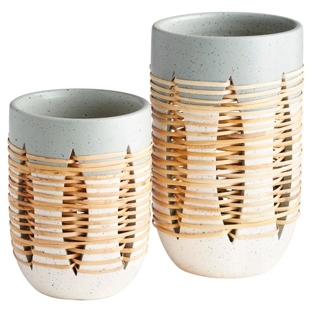 Cyan Design 11127 Cresent Vase - Grey And Ivory - Small