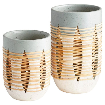 Cyan Design 11127 Cresent Vase - Grey And Ivory - Small