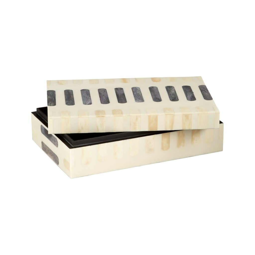 Cyan Design 11149 Manscala Container - Grey And Ivory - Large