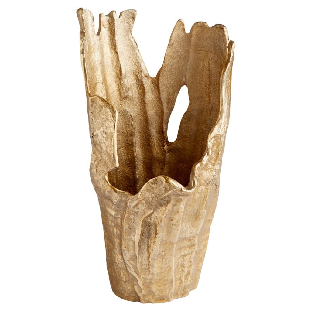 Cyan Design 11156 Pyroclastic Monochrome Vase - Gold - Medium