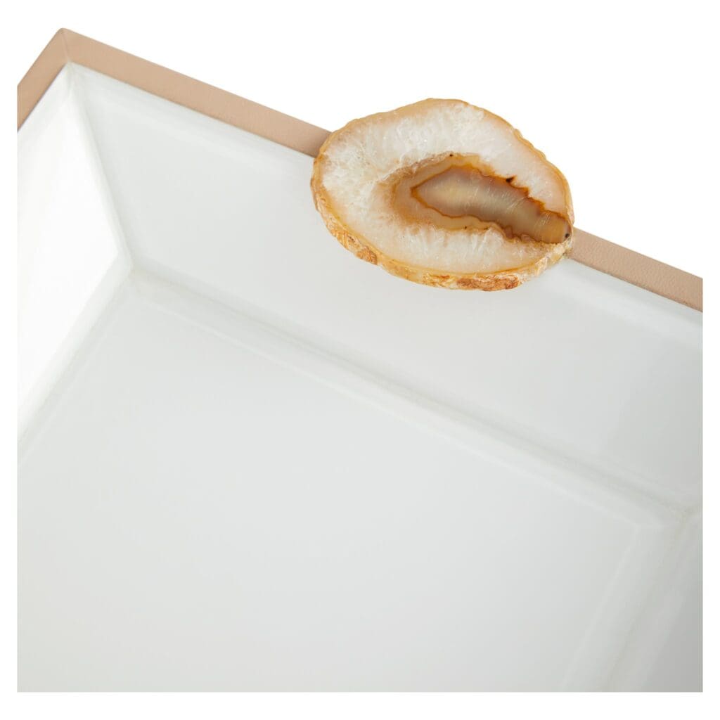 Cyan Design 11160 Light Crystal Tray - White And Gold