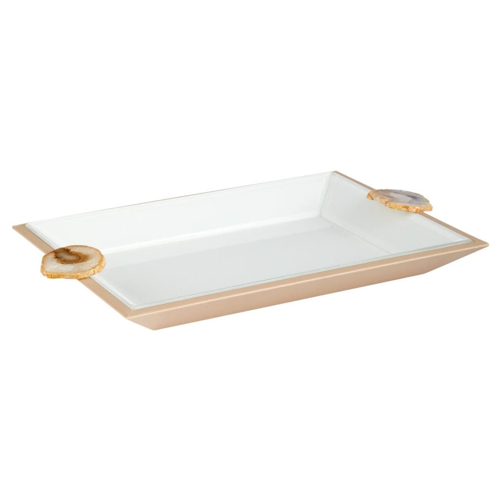 Cyan Design 11160 Light Crystal Tray - White And Gold