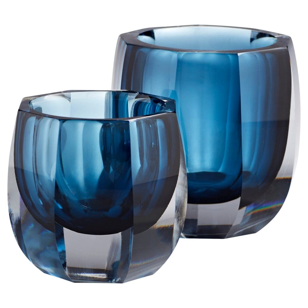 Cyan Design 11253 Azure Oppulence Vase - Blue & Clear - Small