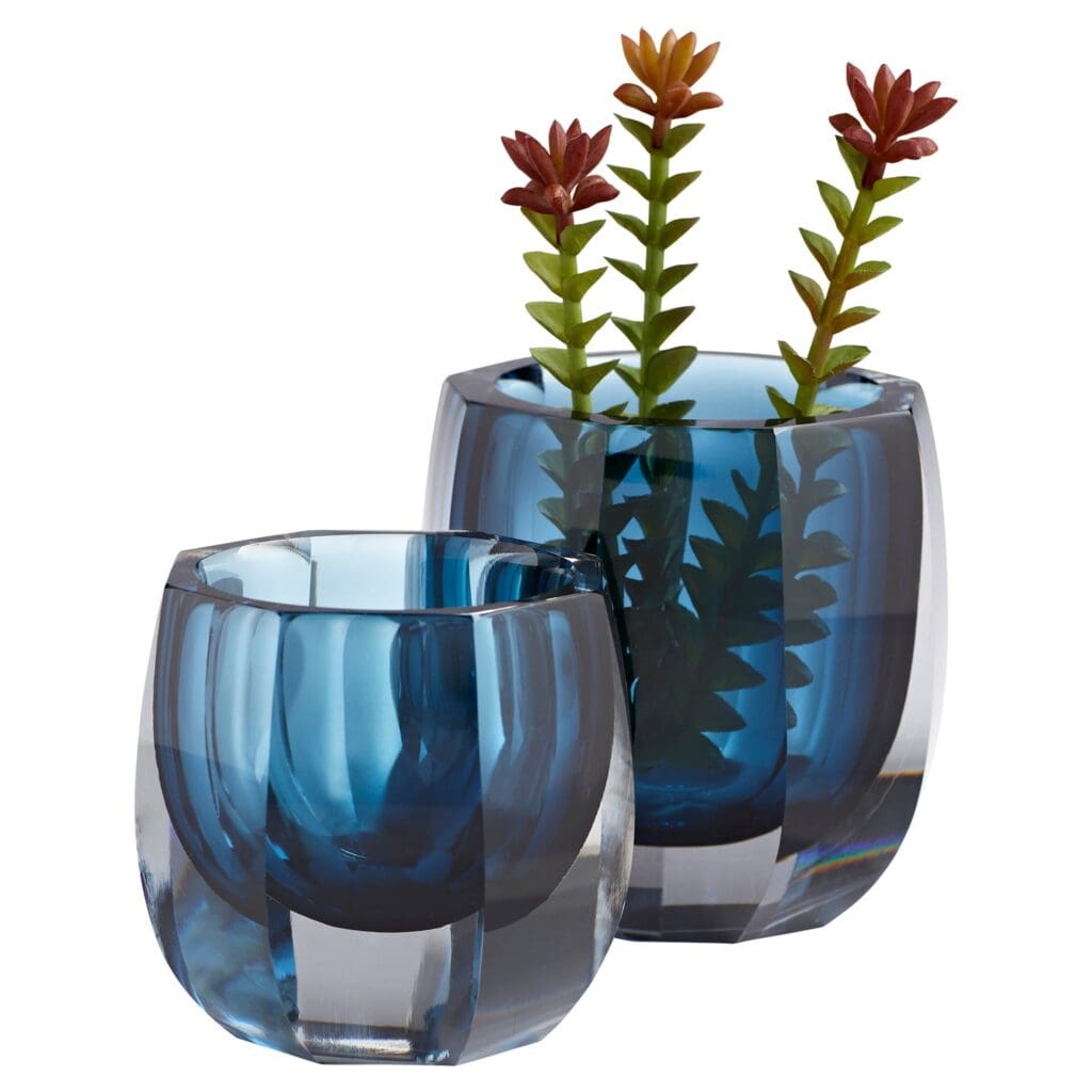 Cyan Design 11253 Azure Oppulence Vase - Blue & Clear - Small