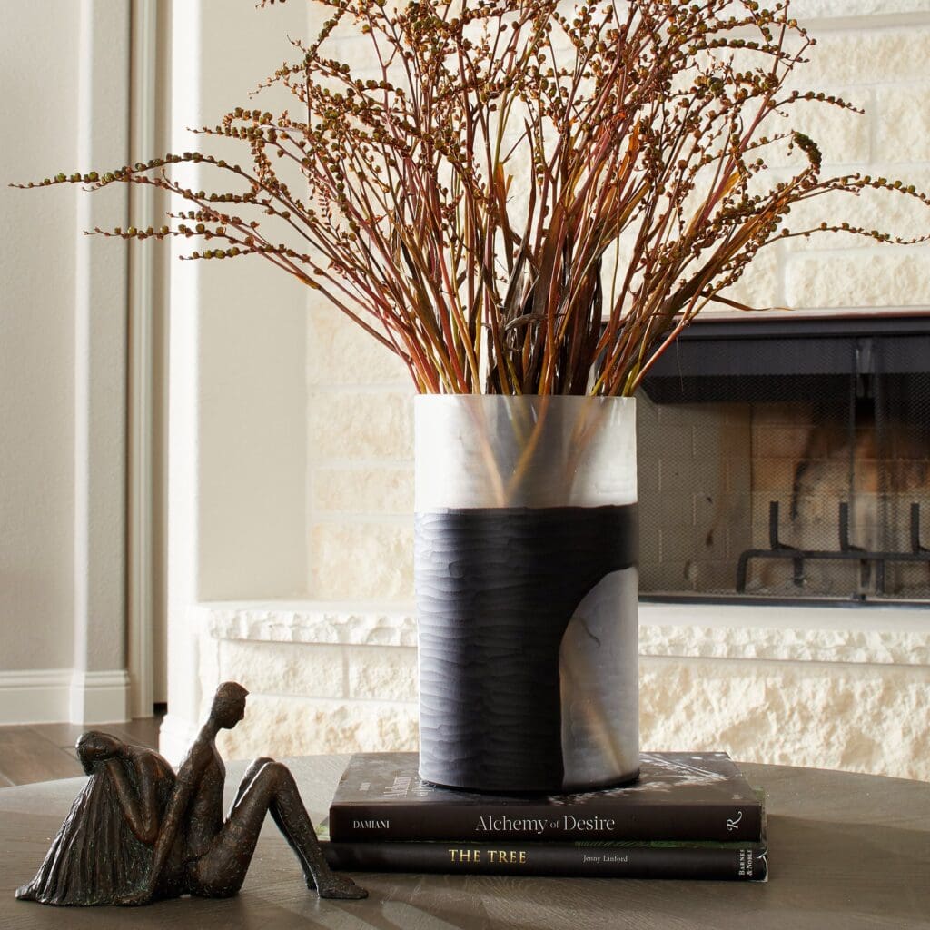 Cyan Design 11257 Ominous Frost Vase Tall - Clear And Black