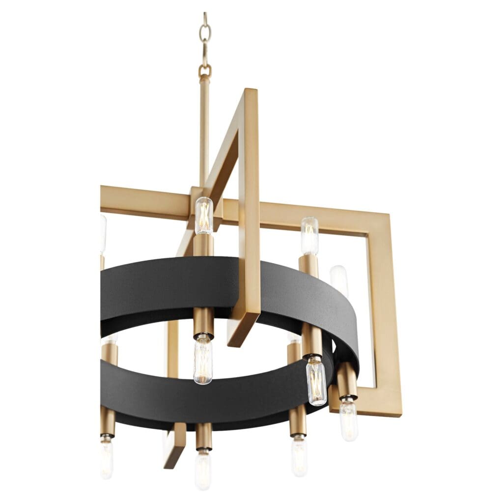 Cyan Design 11268 Archibald Chandelier 16-Light - Noir & Aged Brass