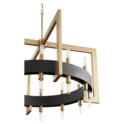 Cyan Design 11269 Archibald Chandelier 24-Light - Noir & Aged Brass