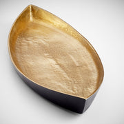 Cyan Design 10619 Alumbrar Tray - Matt Black And Gold - Medium