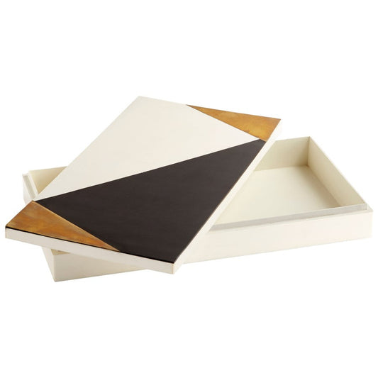 Cyan Design 10655 Modametric Container - Black & Gold & White - Medium