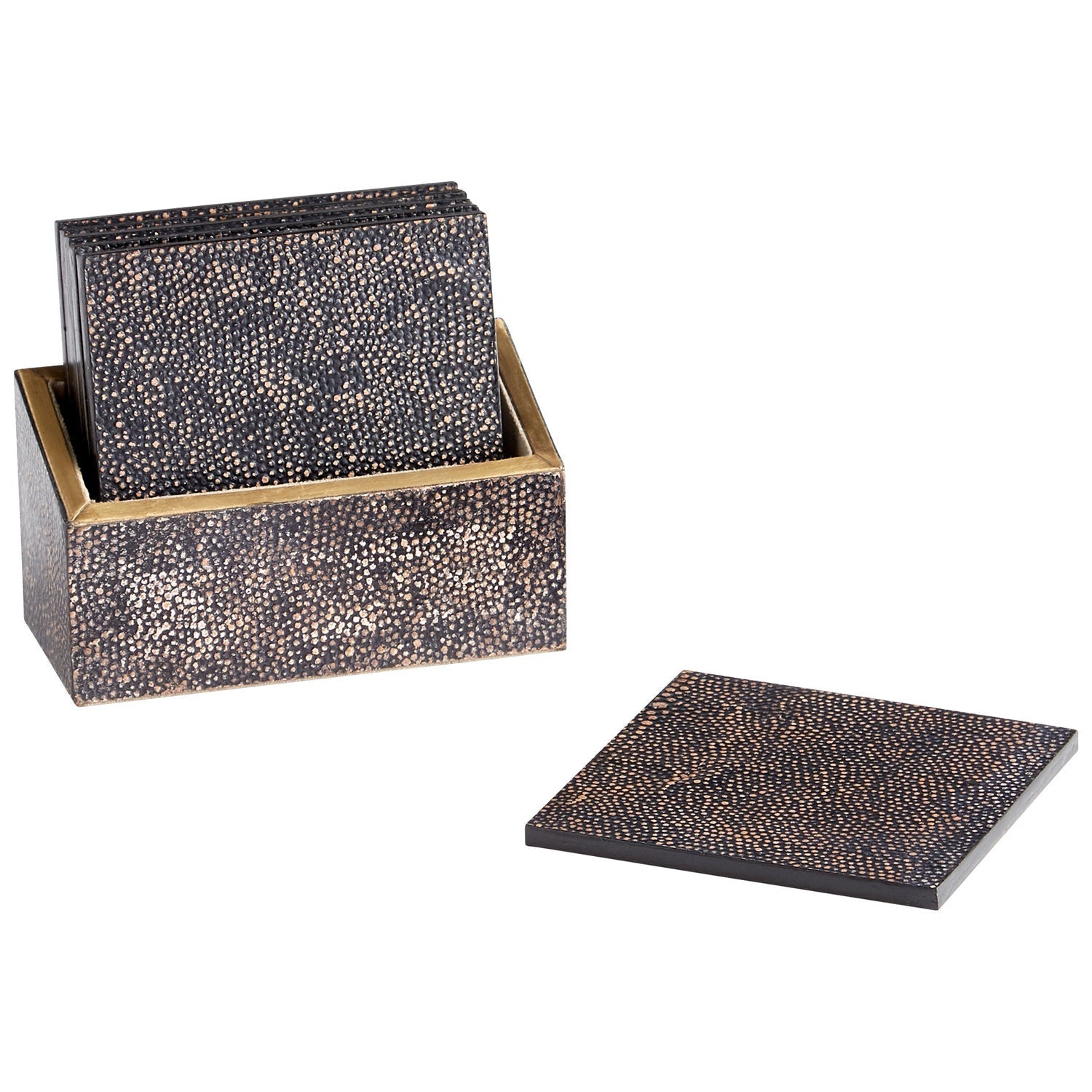 Cyan Design 10720 Arless Coasters - Brown & Bronze