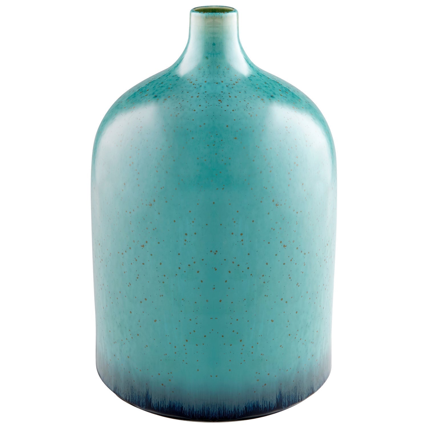 Cyan Design 10804 Native Gloss Vase - Turquoise Glaze - Small