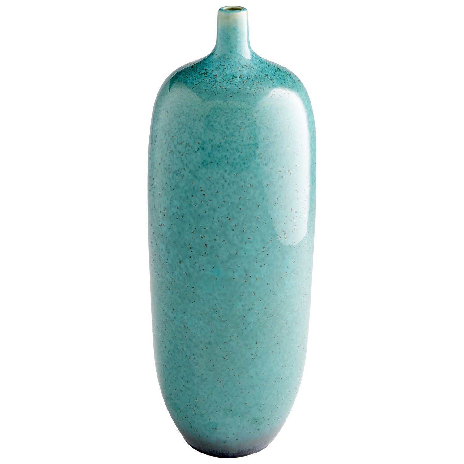 Cyan Design 10805 Native Gloss Vase - Turquoise Glaze - Medium