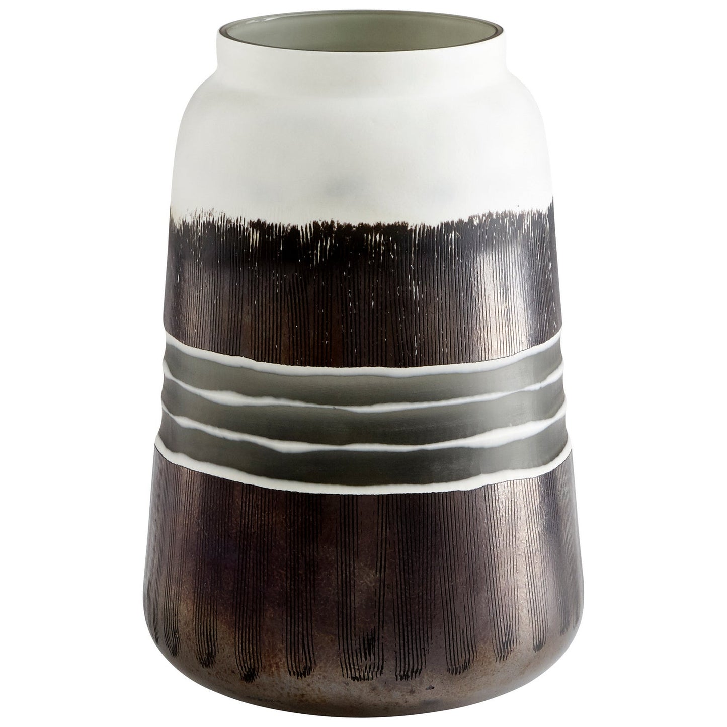 Cyan Design 10854 Borneo Vase - Black And White - Medium