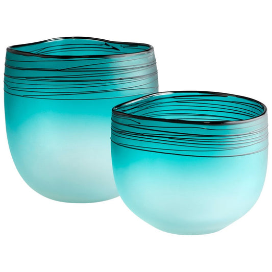 Cyan Design 10893 Kapalua Vase - Blue And White - Small