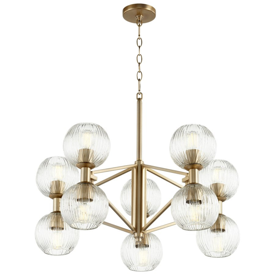 Cyan Design 10962 Helios Chandelier - Aged Brass - Small