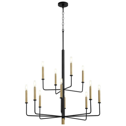 Cyan Design 10968 Apollo Chandelier - Noir & Aged Brass - Medium