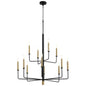 Cyan Design 10968 Apollo Chandelier - Noir & Aged Brass - Medium