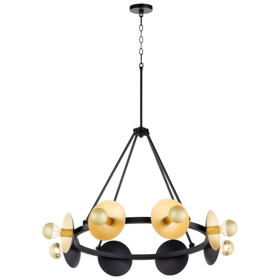 Cyan Design 10980 Artemis Chandelier - Noir And Gold Leaf - Medium