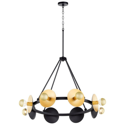 Cyan Design 10980 Artemis Chandelier - Noir And Gold Leaf - Medium