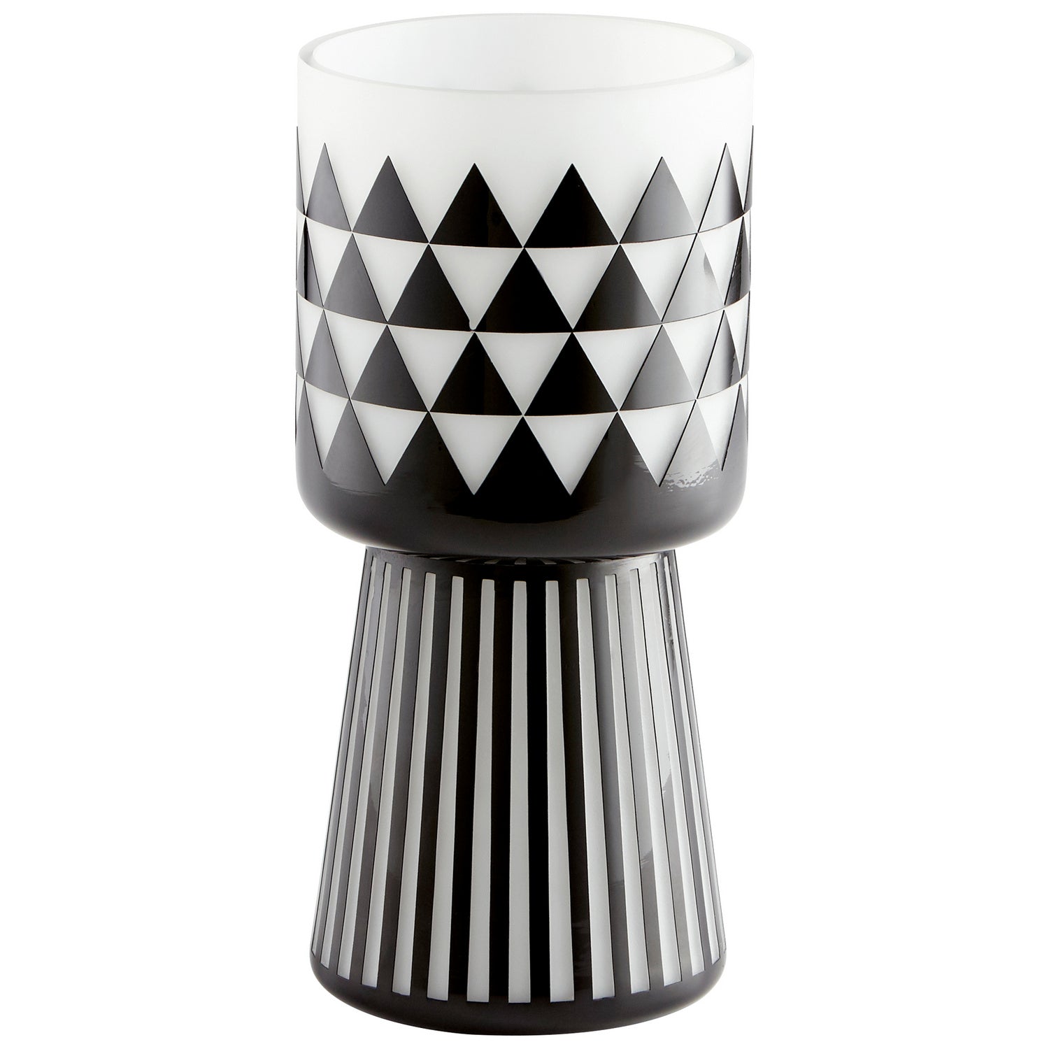 Cyan Design 11091 Vector Vase - Black And White - Medium