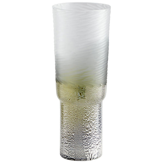 Cyan Design 11097 Canyonland Vase - Clear And Guilded Silver - Short