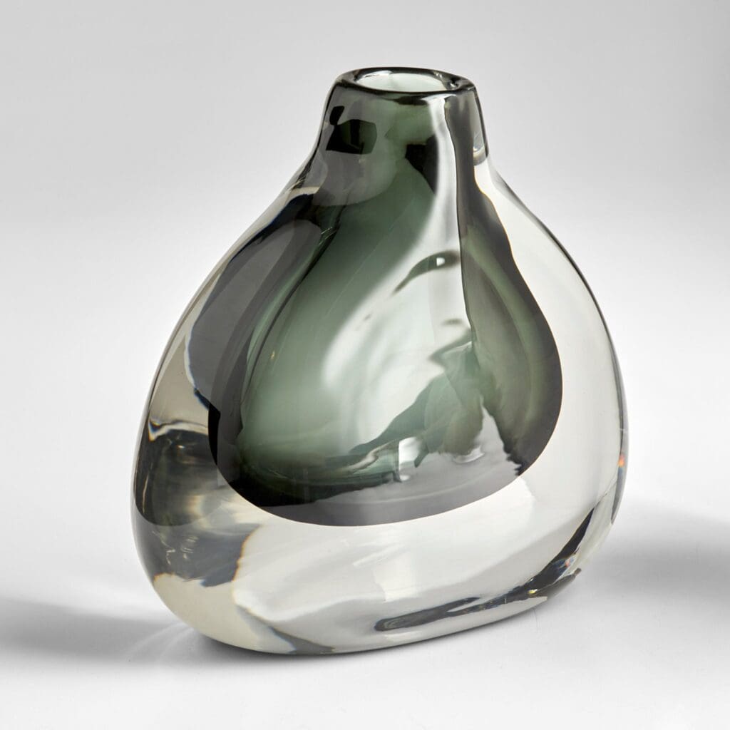 Cyan Design 11374 Moraea Vase - Blue And Clear - Small