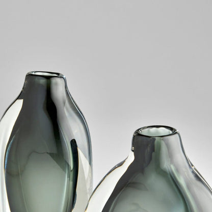 Cyan Design 11374 Moraea Vase - Blue And Clear - Small