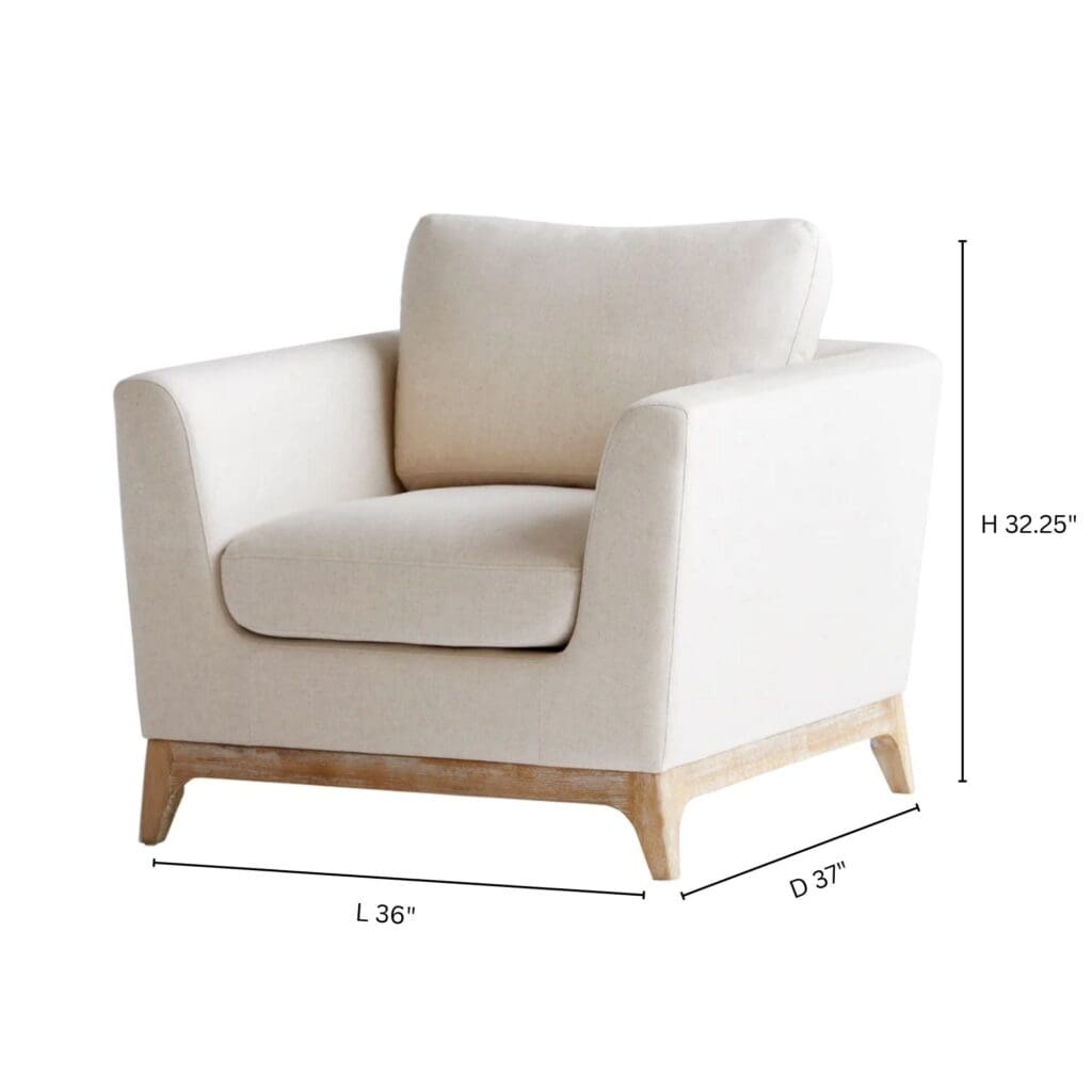 Cyan Design 11379 Chicory Chair - White - Cream