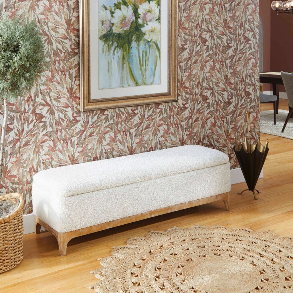 Cyan Design 11380 Diascia Bench - White - Cream