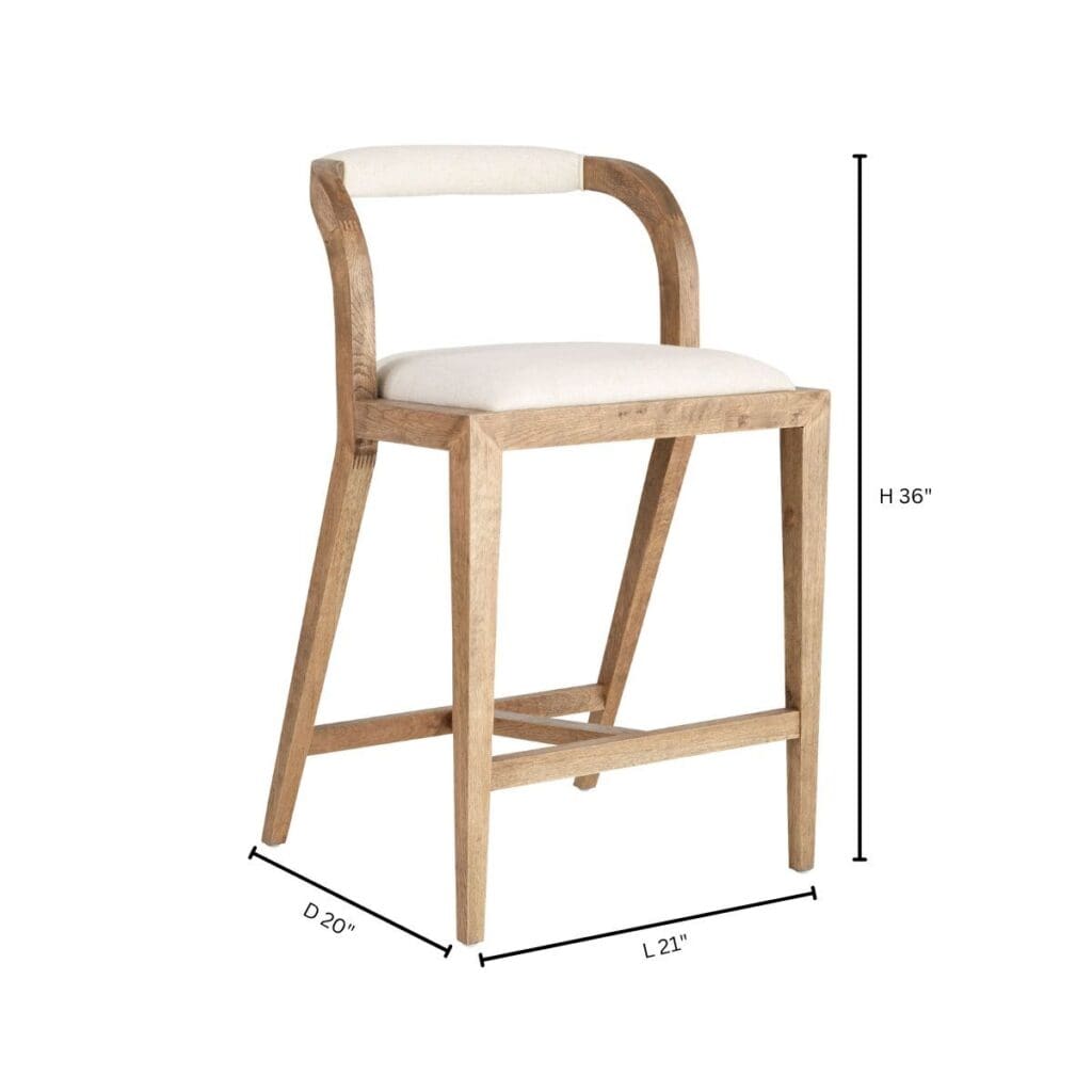 Cyan Design 11382 Malone Stool - Cream