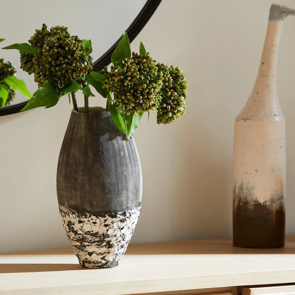 Cyan Design 11412 Calypso Vase - Off White - Brown - Medium
