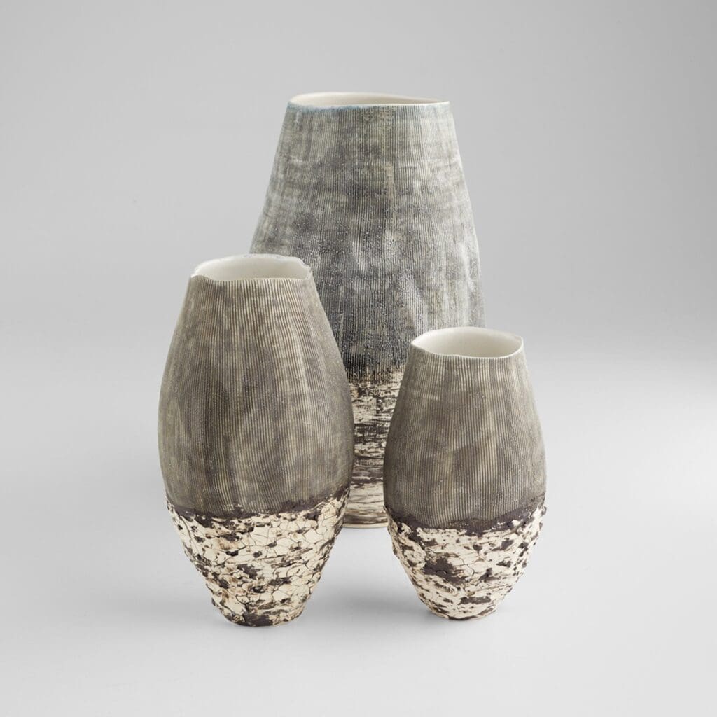 Cyan Design 11413 Calypso Vase - Off White - Brown - Large