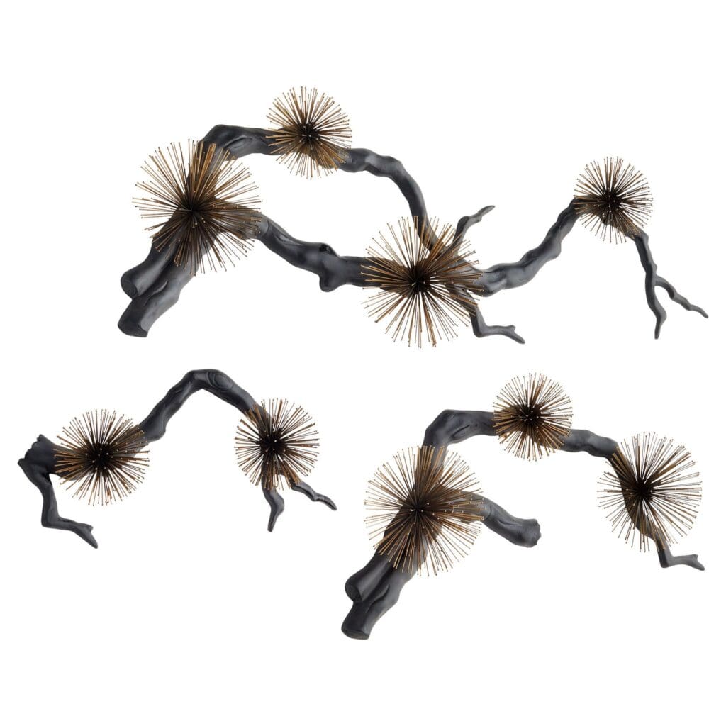 Cyan Design 11435 Ichiyo Wall Decor - Black - Gold Accents - Medium