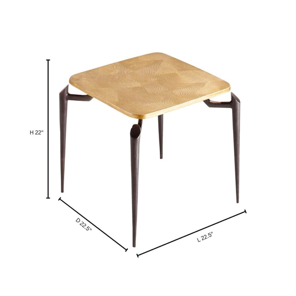 Cyan Design 11445 Tarsal Side Table - Black - Gold