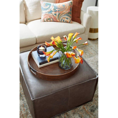 Cyan Design 11449 Lusso - Square Pouf - Grey