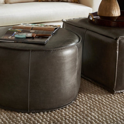 Cyan Design 11449 Lusso - Square Pouf - Grey