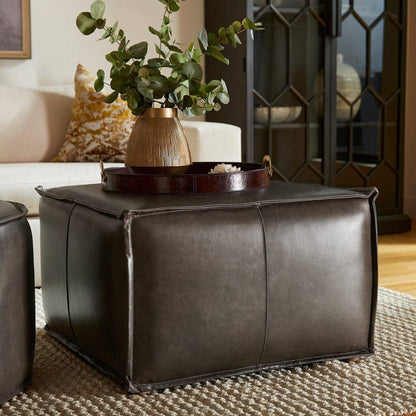 Cyan Design 11449 Lusso - Square Pouf - Grey