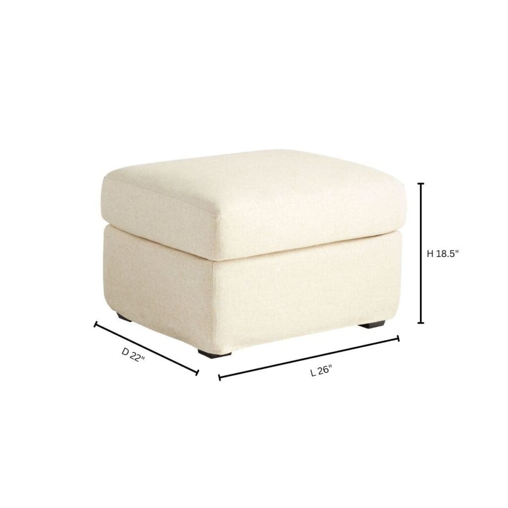 Cyan Design 11450 Sovente Ottoman - White
