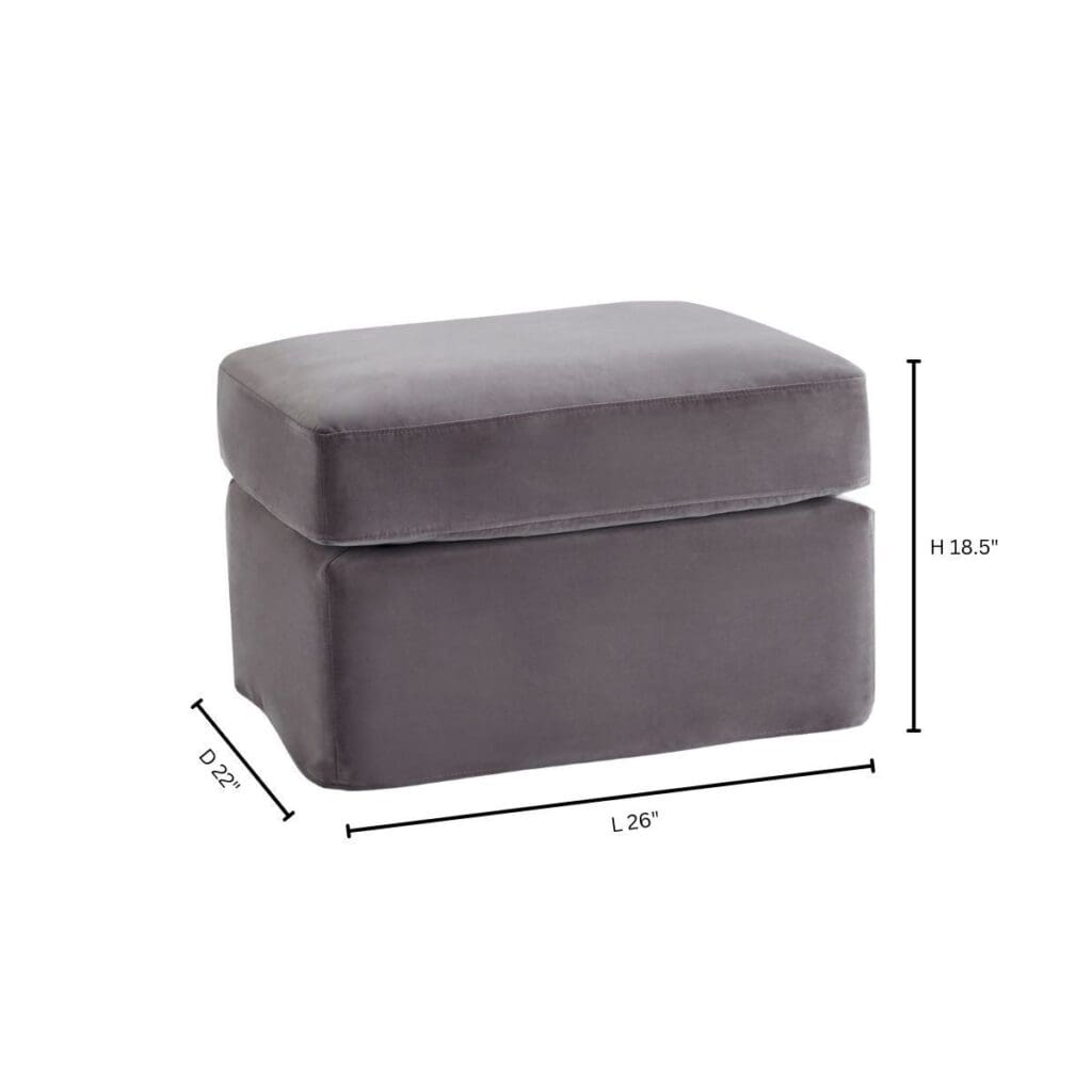 Cyan Design 11451 Sovente Ottoman - Grey