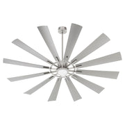 Quorum Cirque 47212-65 Patio Fan - Satin Nickel